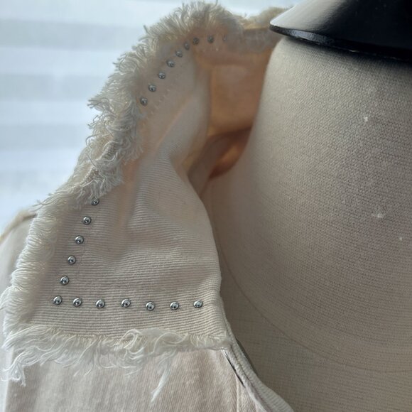 NIKKI LUND  fringe oversized jacket - natural, Size SMALL, NWT - Picture 12 of 13